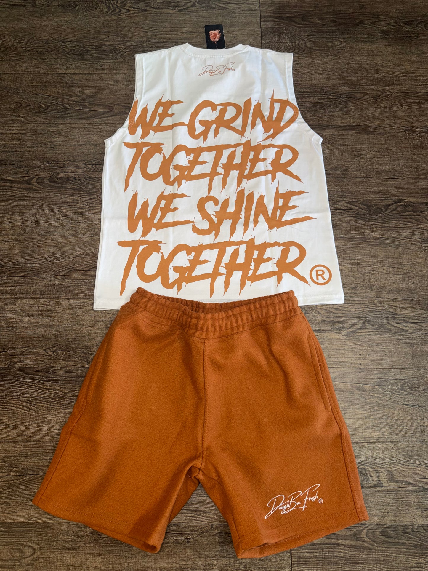 DBF Summer Sleeveless Sets Golden Orange